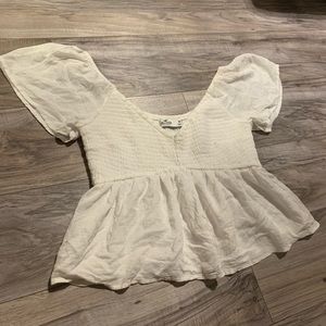 Flowy White Babydoll top